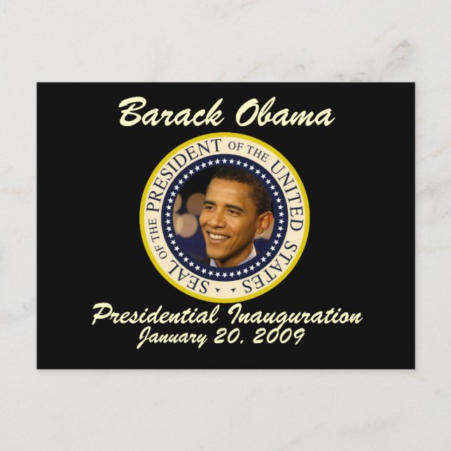 President Barack Obama invigningsminnesstund Vykort (Framsida)