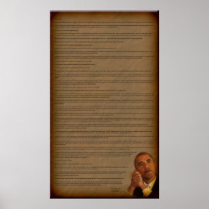 President Barack Obama Inviguration Adress Poster