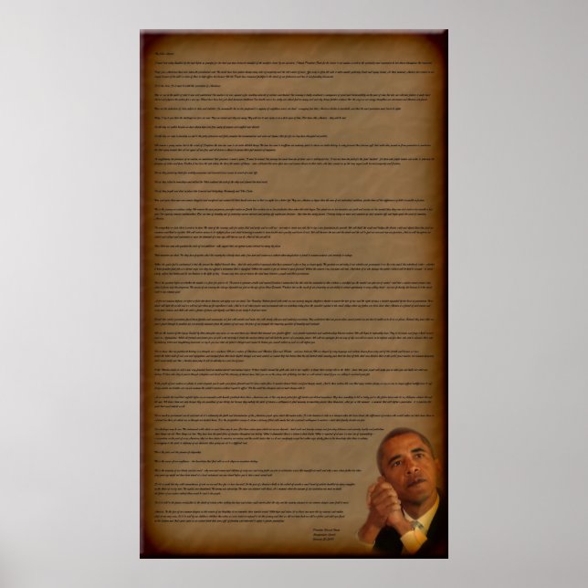 President Barack Obama Inviguration Adress Poster (Framsidan)