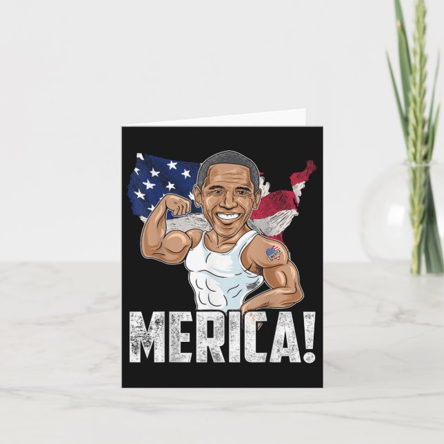 President Barack Obama Merica 4:e juli Lusj Pa Kort (Framsida)