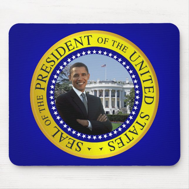 President Barack Obama Mousepad - blått Musmatta (Framsidan)