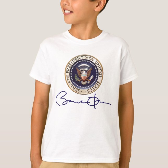 President Barack Obama Namnteckning Barn Tee (Framsida)
