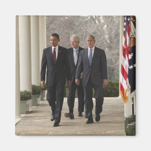 President Barack Obama och f.d. presidenter Magnet