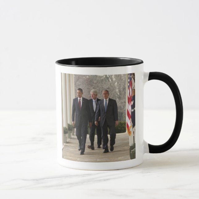 President Barack Obama och f.d. presidenter Mugg (Höger)