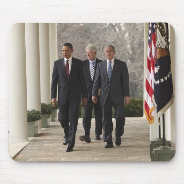 President Barack Obama och f d presidenter Musmatta (Framsidan)