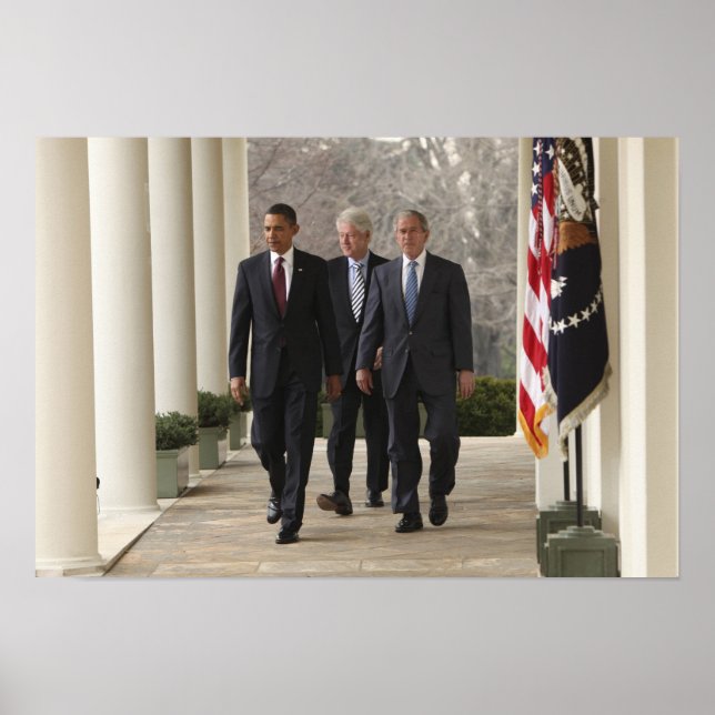 President Barack Obama och f.d. presidenter Poster (Framsidan)