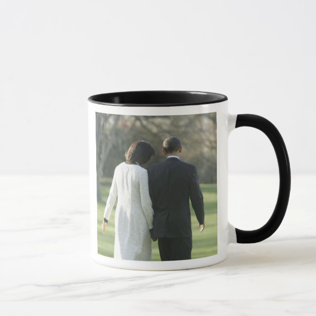 President Barack Obama och första damen Michelle Mugg (Höger)