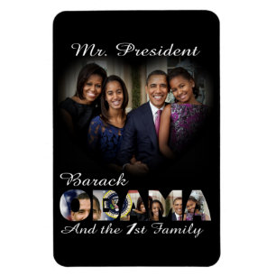 President Barack Obama och första stora familj Magnet
