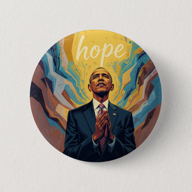 President Barack Obama och hoppets budskap  Knapp (Framsida)