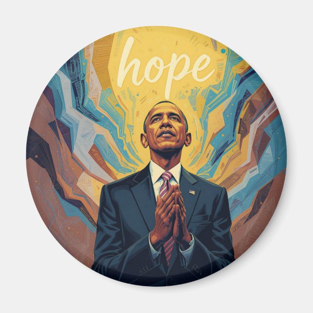 President Barack Obama och hoppets budskap  Magnet (Framsidan)