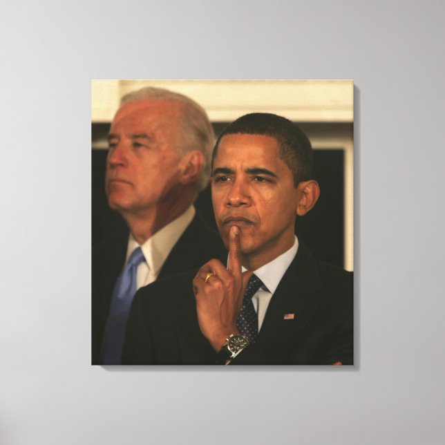 President Barack Obama och vicepresident Canvastryck (Framsida)