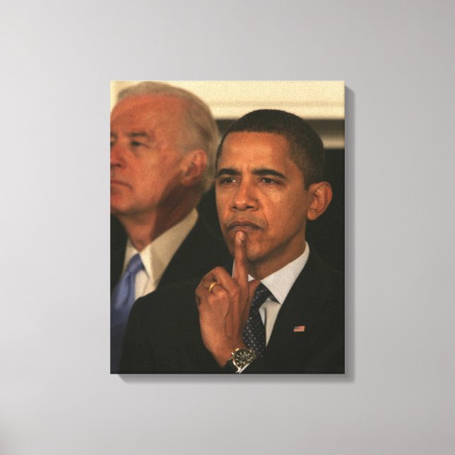 President Barack Obama och vicepresident Canvastryck (Framsida)