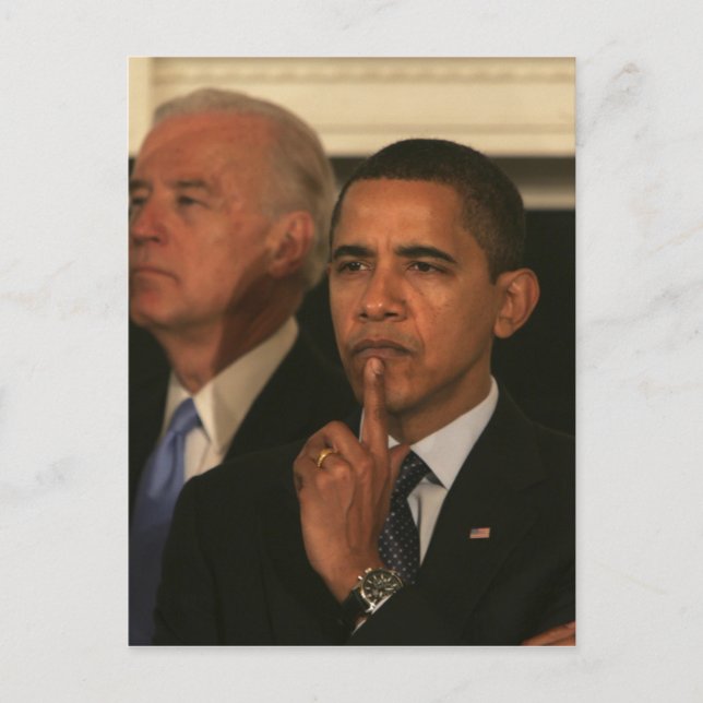 President Barack Obama och vicepresident Vykort (Framsida)