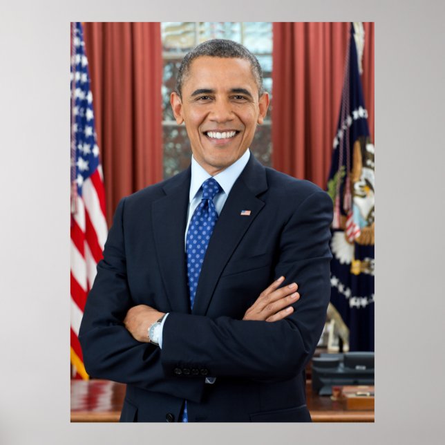 President Barack Obama Officiell 2:a term Photo LG Poster (Framsidan)