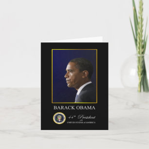 President Barack Obama - pappert hälsningkort Kort