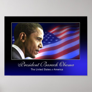 President Barack Obama (patriotisk) Poster