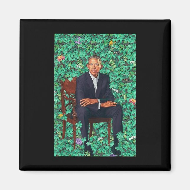 President Barack Obama Porträtt Shirt Magnet (Framsidan)