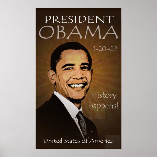President Barack Obama Poster - Grunge (Framsidan)