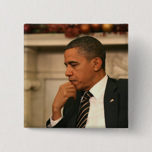 President Barack Obama reflekterar när han möter Knapp