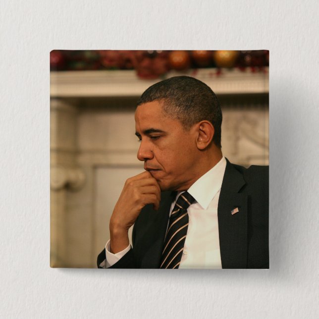 President Barack Obama reflekterar när han möter Knapp (Framsida)