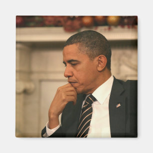 President Barack Obama reflekterar när han möter Magnet