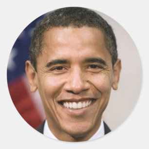 President Barack Obama Runt Klistermärke