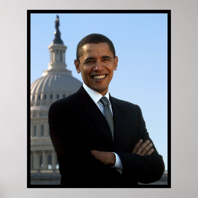 President Barack Obama Senator Porträtt Poster (Framsidan)