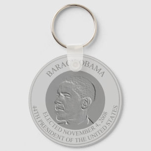 President Barack Obama Silver Coin. Nyckelring