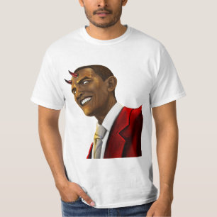 President Barack Obama som djävulen Halloween Tee Shirt