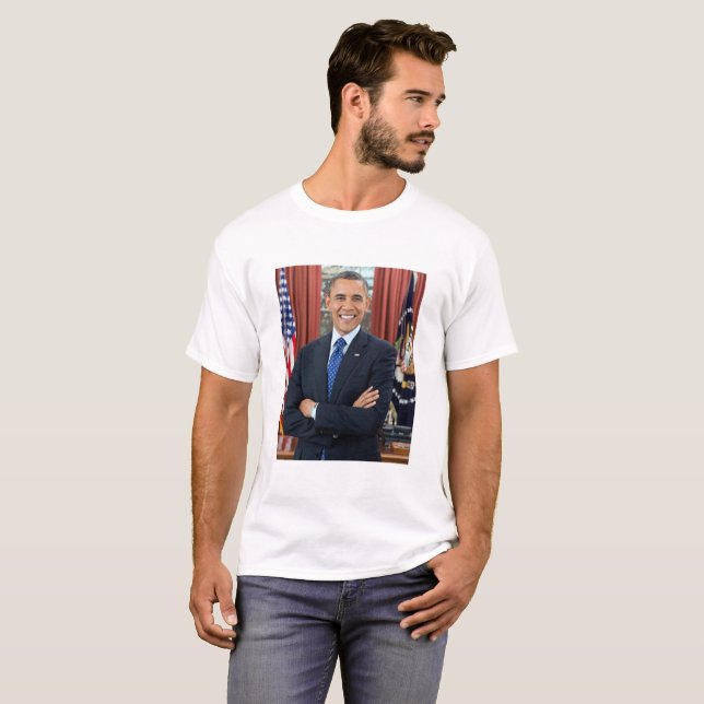 President Barack Obama Stöd T-Shirt (Hel framsida)