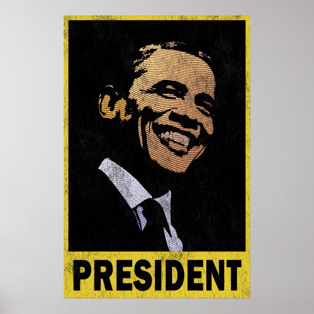 President Barack Obama Vintage Poster (Framsidan)