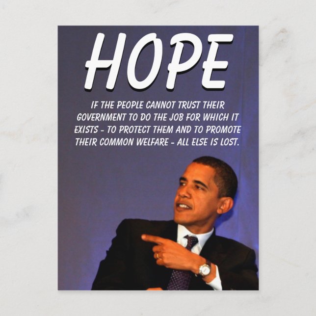 President Barack Obama Vykort (Framsida)