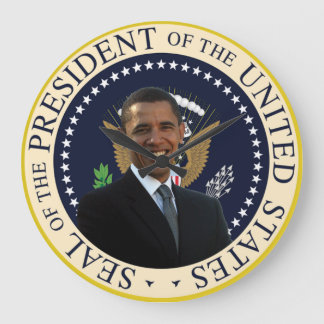 President Barack Obama Wall Clock Stor Klocka