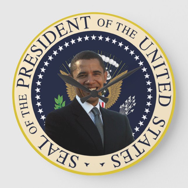 President Barack Obama Wall Clock Stor Klocka (Framsida)