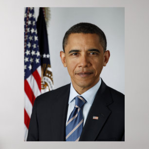 President Barack Obamas första officiella porträtt Poster