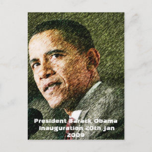 President Barack Obamas invigning 20:e jan 2009 Vykort