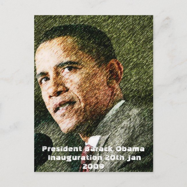 President Barack Obamas invigning 20:e jan 2009 Vykort (Framsida)