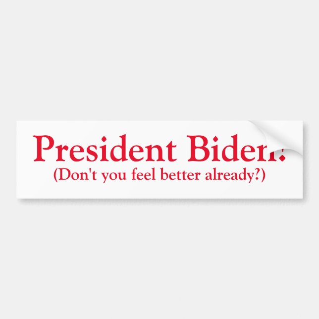 President Biden! Bildekal (Framsidan)