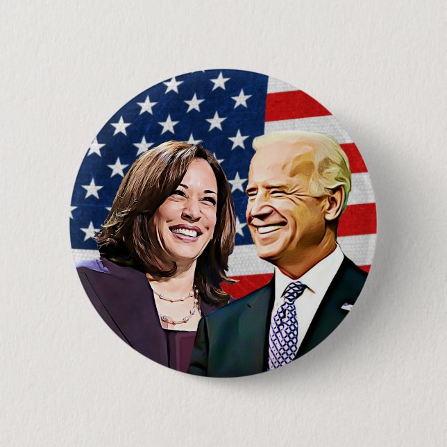 President Biden och VP Harris 2024 Knapp (Framsida)