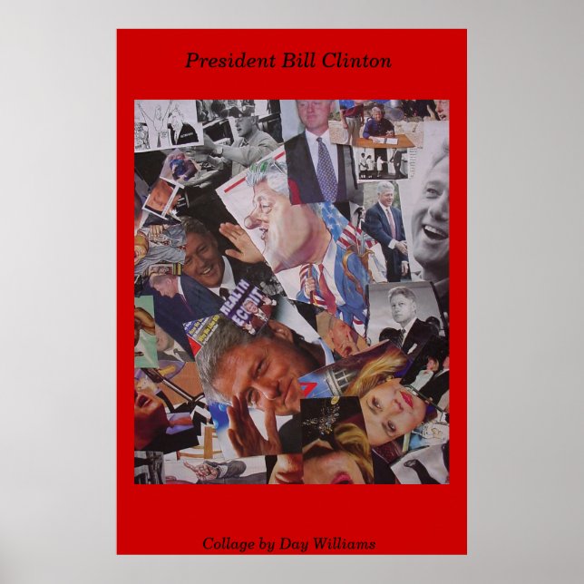 President Bill Clinton Collage Poster (Framsidan)