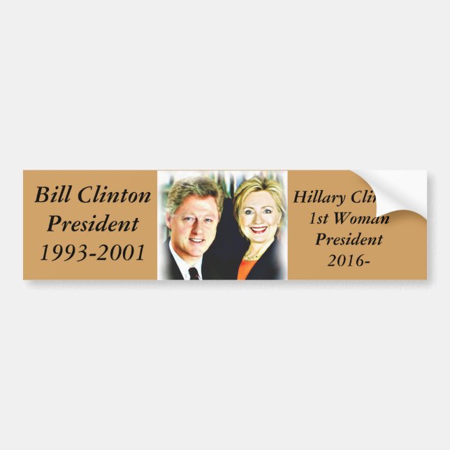 President Bill Clinton och president Hillary Clint Bildekal (Framsidan)