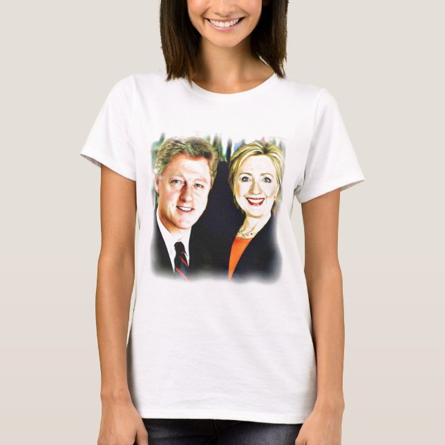 President Bill Clinton och president Hillary Clint T Shirt (Framsida)