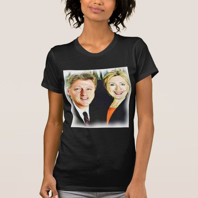 President Bill Clinton och president Hillary Clint T-shirt (Framsida)