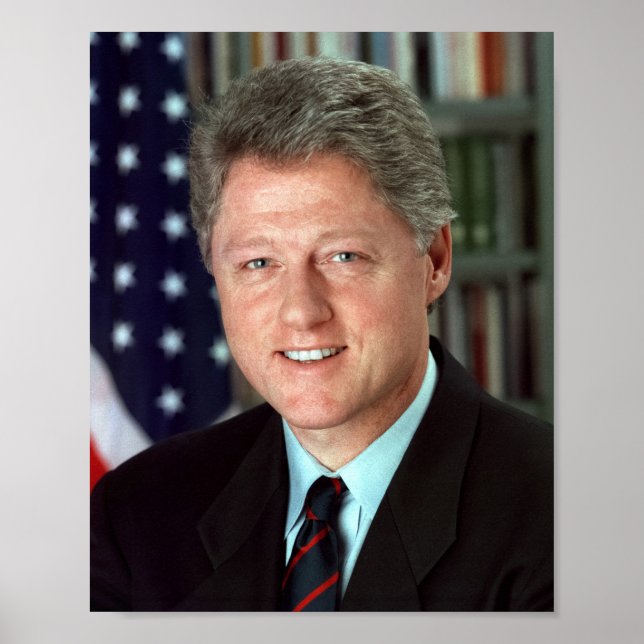 President Bill Clinton Officiell Porträtt 8 x 10 Poster (Framsidan)