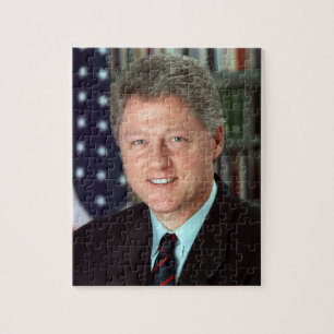 President Bill Clinton Officiell Porträtt 8 x 10 Pussel