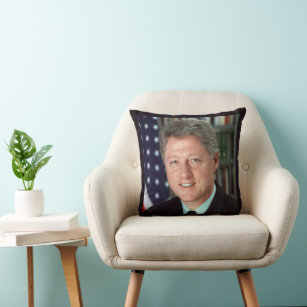 President Bill Clinton Officiell Porträtt Kudde