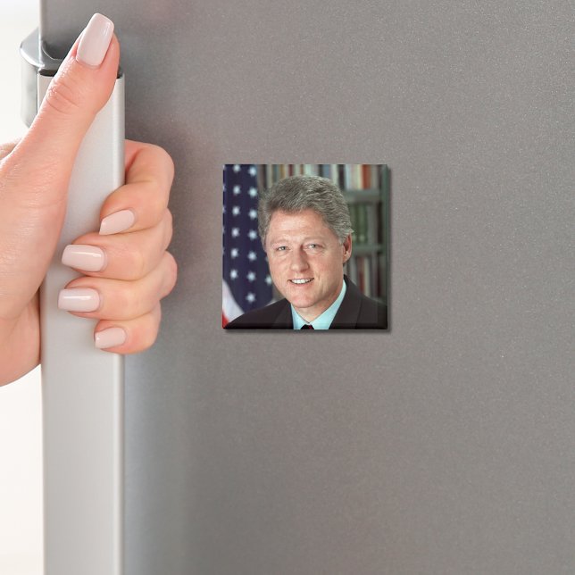 President Bill Clinton Officiell Porträtt Magnet (Zazzle President Bill Clinton Official Portrait Magnet (Front))