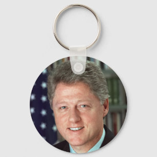 President Bill Clinton Officiell Porträtt Nyckelring