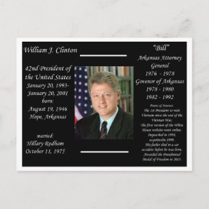 President Bill Clinton Vykort