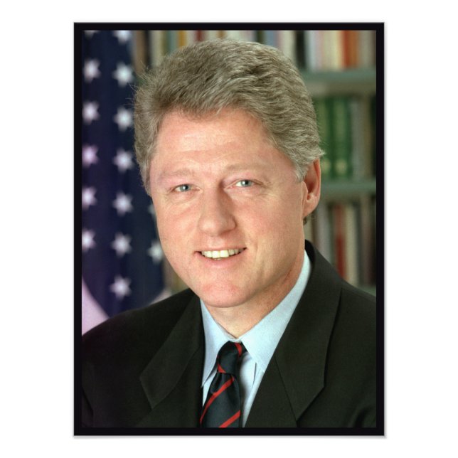 President Bill Clinton White House Photo Fototryck (Framsidan)